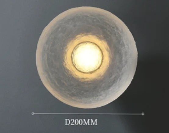 Postmodern circular wall light transparent resin for living room, bedroom, hotel or corridor
