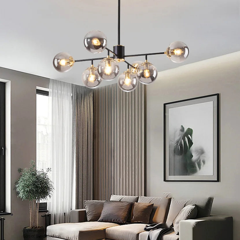 Sandyha modern luxury molecular glass LED chandelier