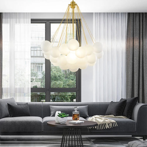 Nordic glass pendant light for luxury interior decor - vue 5 sur 10