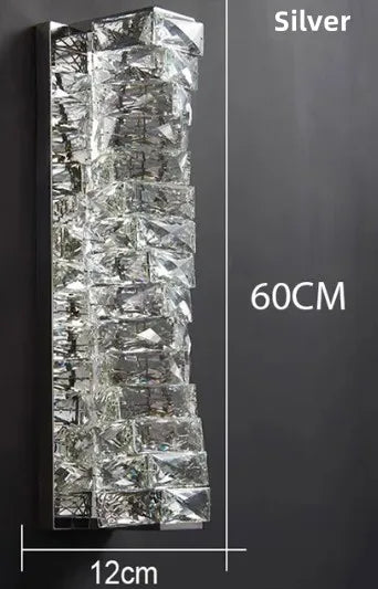 Modern crystal wall light with LED for indoor use - vue 18 sur 18