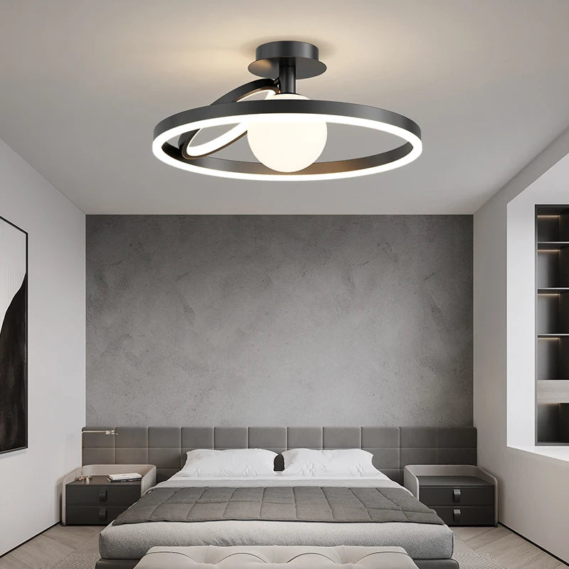Minimalist LED pendant light for modern home decor - vue 4 sur 12