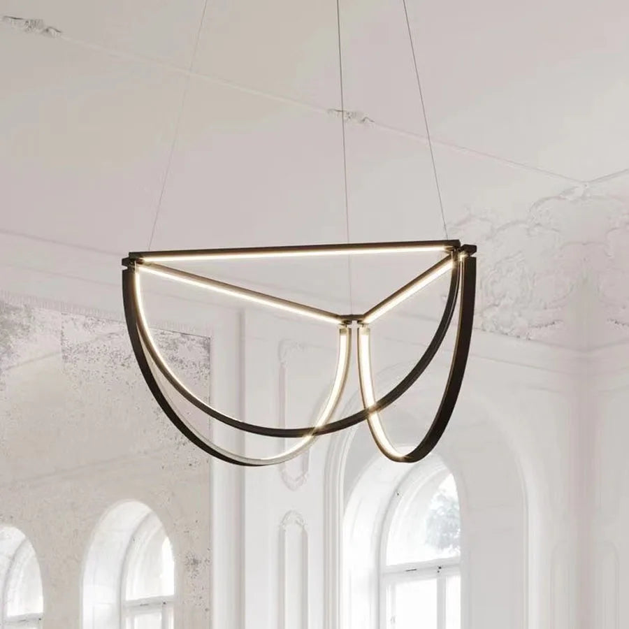 lustre led postmoderne à intensité variable pour intérieur - vue 6 sur 10