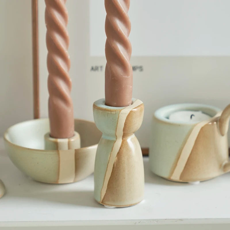 Nordic ceramic candle holder for decoration and weddings