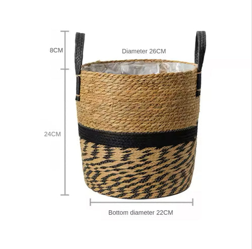 natural wicker basket for garden and decorative storage - vue 15 sur 15