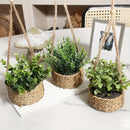 artificial plants eucalyptus rosemary green decoration in pot