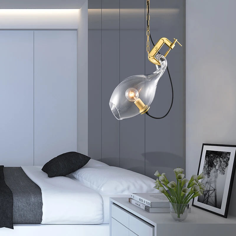 Modern glass chandelier for creative postmodern style