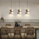 Retro natural stone pendant light with decorative LED lighting