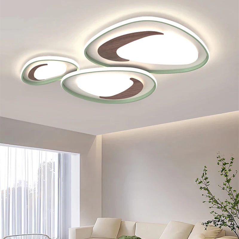 Ultra-slim French mango wood ceiling light with full eye protection