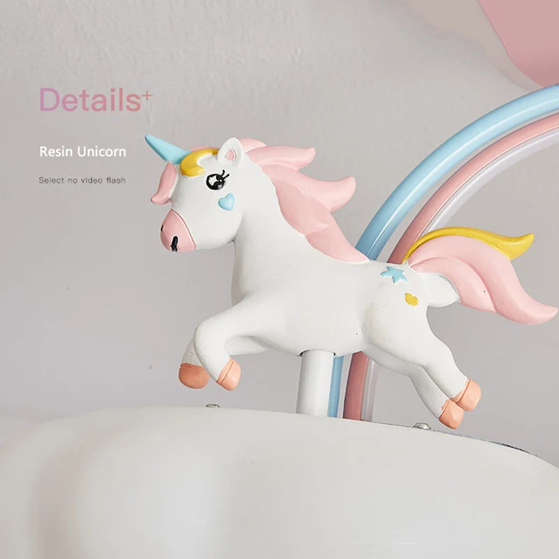 Unicorn cloud ceiling light with remote control full spectrum - vue 6 sur 8
