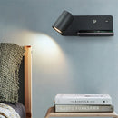 Modern LED wall light with USB and wireless charging
