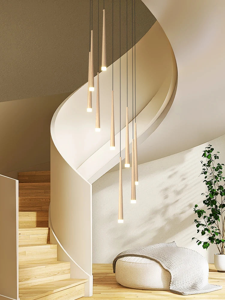 Modern LED pendant light for Nordic duplex staircases