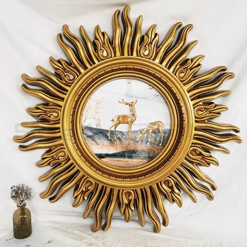 decorative wall mirror sun apollo art design elegant and unique - vue 4 sur 14