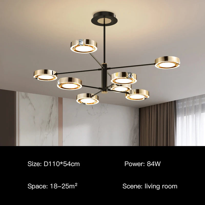 Modern LED pendant light with elegant minimalist design for interiors - vue 15 sur 18