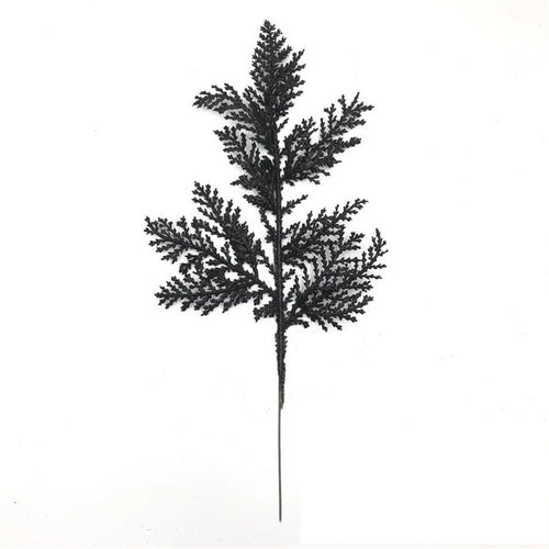 Christmas pine leaves glitter for DIY wreath and tree decoration