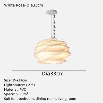 Romantic acrylic pendant light in Danish designer style for interiors