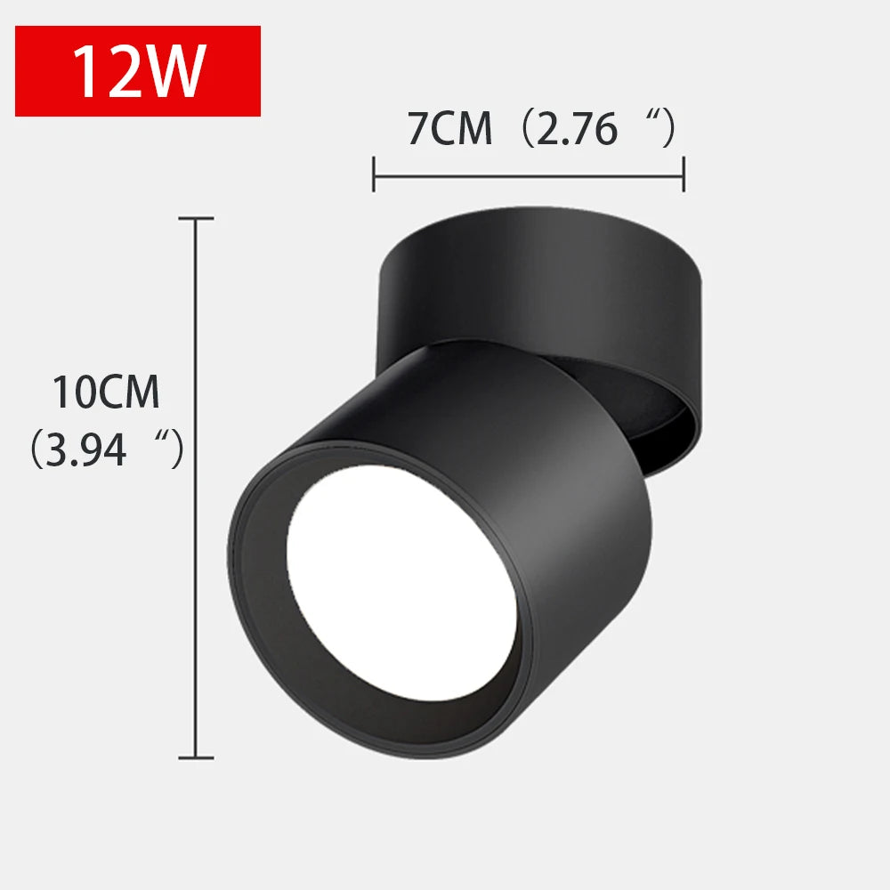 Adjustable outdoor LED spotlight with no-drill installation