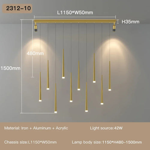 Modern LED chandelier for premium interior decoration - vue 15 sur 22