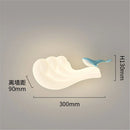 Children's LED whale and sailboat wall light with colour changing