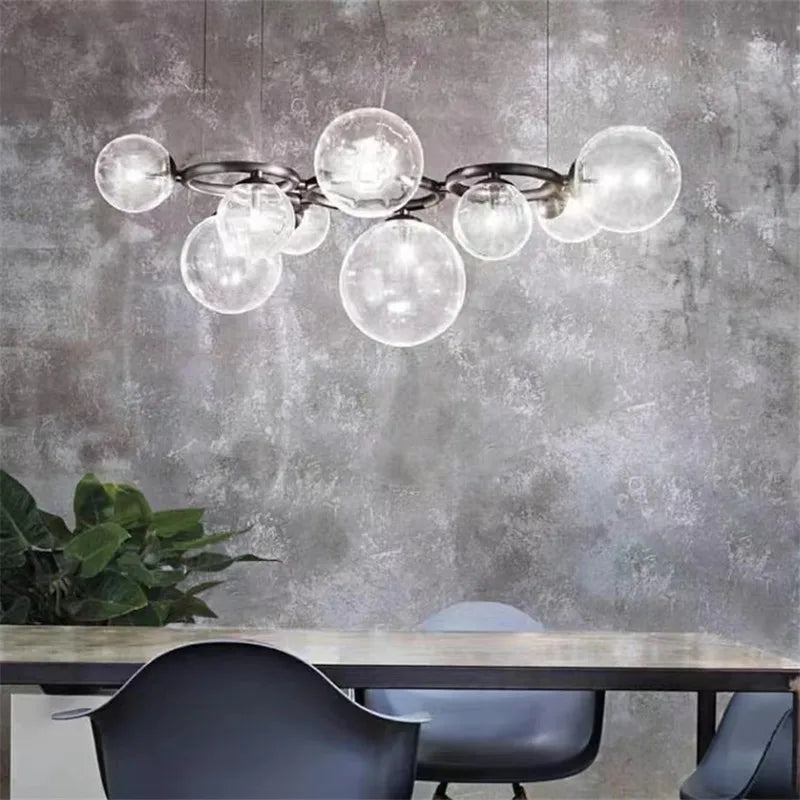 Nordic glass bubble chandelier for interior decoration - vue 4 sur 18