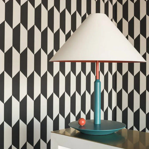 Scandinavian metal table lamp with LED bulb - vue 3 sur 8