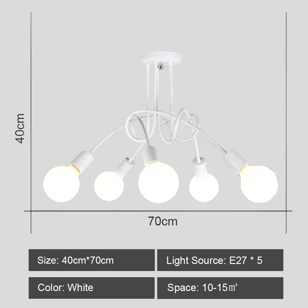 Modern sputnik chandelier industrial style for elegant interiors - vue 11 sur 19