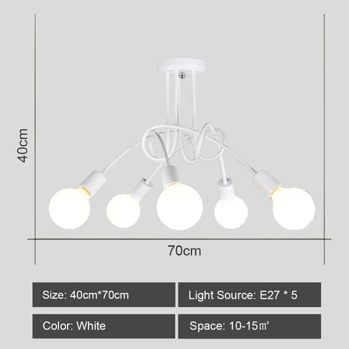 Modern sputnik chandelier industrial style for elegant interiors - vue 12 sur 19
