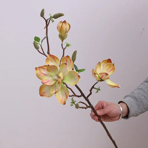 Artificial magnolia branches for indoor decoration - vue 4 sur 14