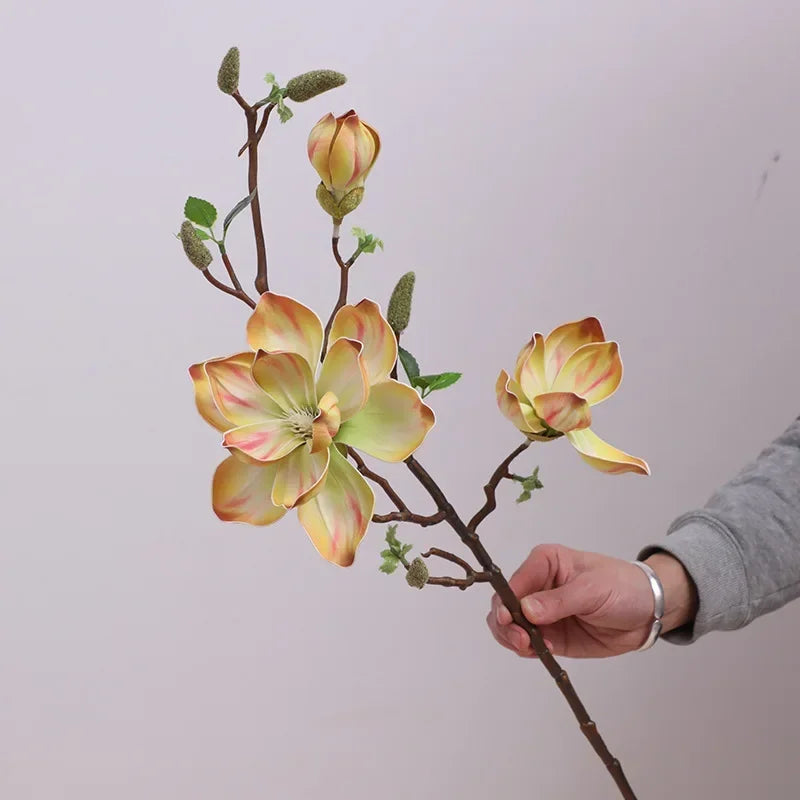 Artificial magnolia branches for indoor decoration - vue 3 sur 14