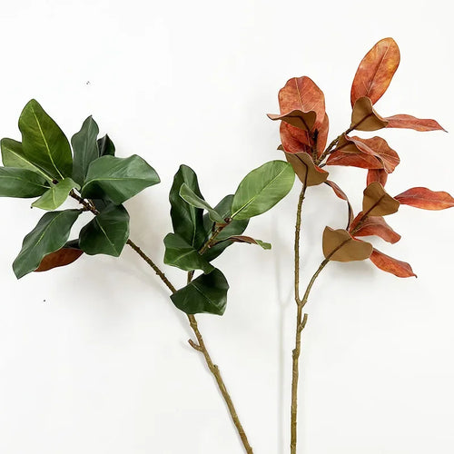 Artificial green plants magnolia branch garden decoration - vue 6 sur 7