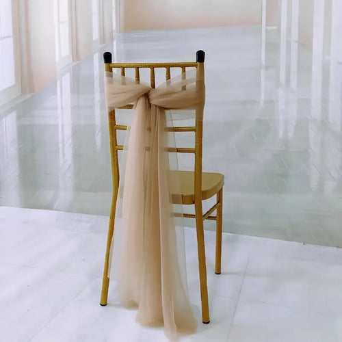 Sheer gauze table runner for wedding and arch decoration - vue 4 sur 6