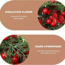 Artificial Christmas wreath with decorative red berries
