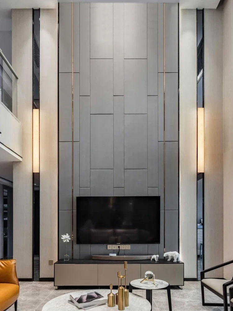 Modern marble and copper wall light for interior decoration - vue 3 sur 9
