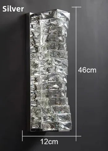 Modern crystal wall light with LED for indoor use - vue 16 sur 18