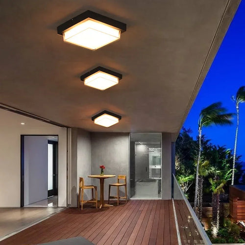 Waterproof ceiling light for garden, courtyard, balcony and outdoor decor - vue 2 sur 7