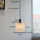 modern adjustable colored glass pendant light with wooden wire