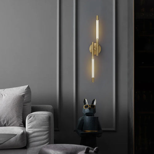 Modern copper design LED wall light for decorative interiors - vue 4 sur 12