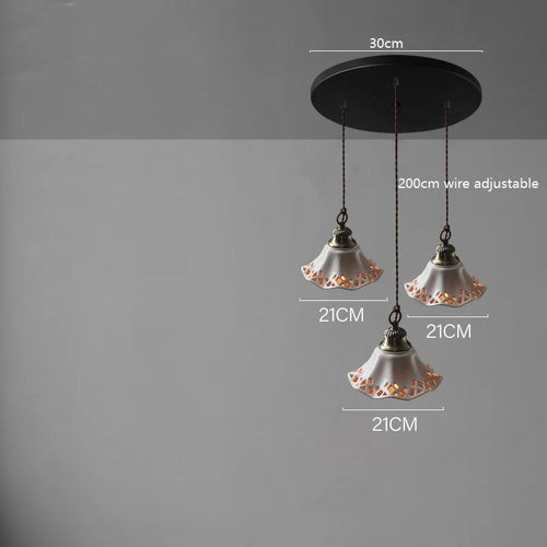 Modern ceramic LED pendant light for home interiors - vue 18 sur 29