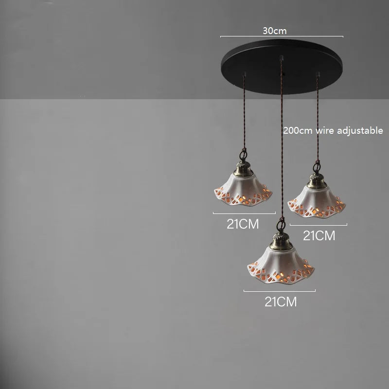 Modern ceramic LED pendant light for home interiors - vue 17 sur 29