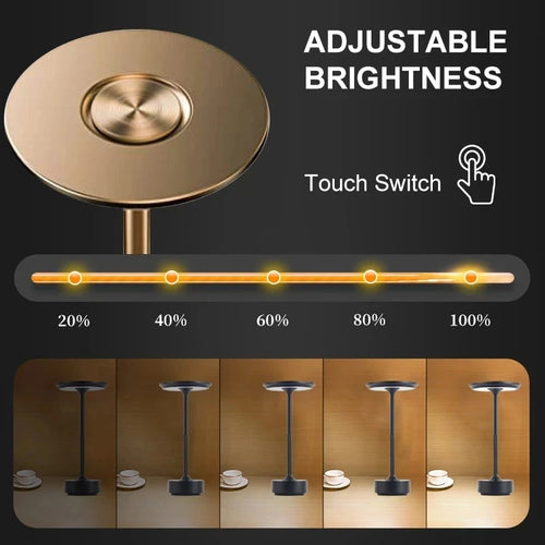 Rechargeable table lamp with dimmable ambient lighting for restaurants and bars - vue 4 sur 11