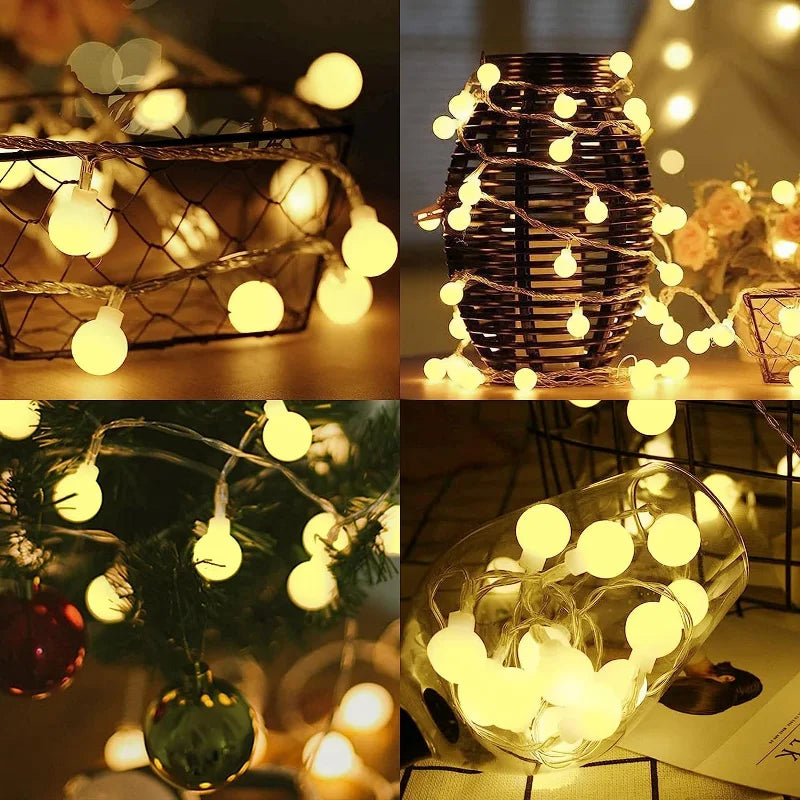 LED ball string lights for weddings, gardens and parties - vue 6 sur 9