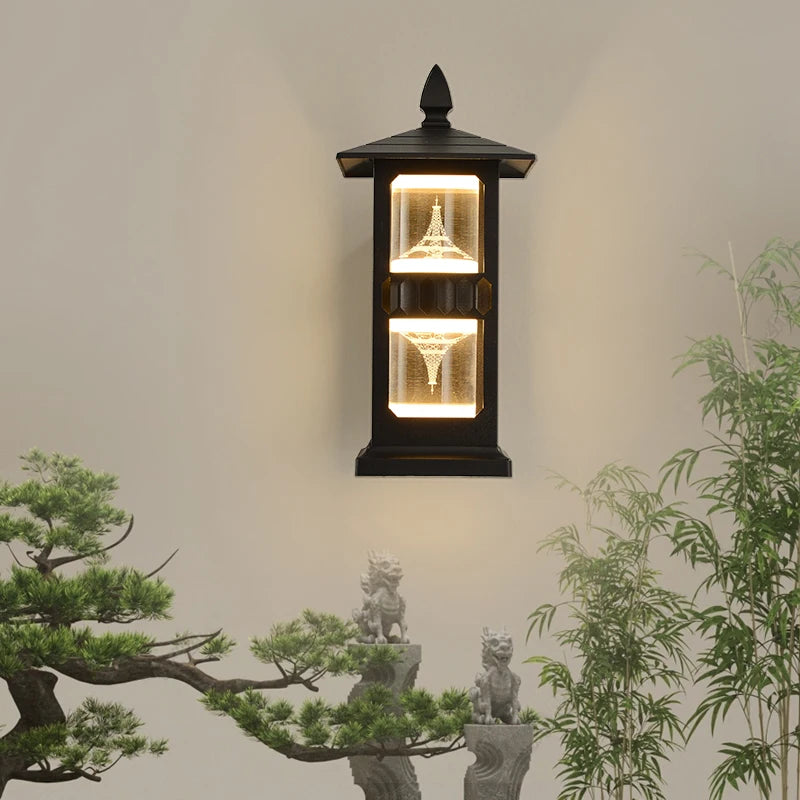 Minimalist waterproof outdoor wall light for garden