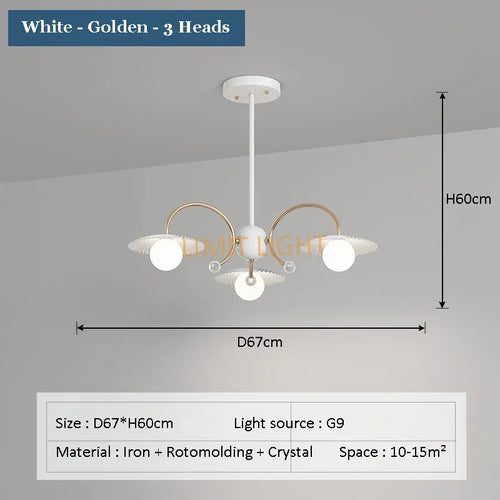 Modern glass chandelier for creative and artistic interior decoration - vue 7 sur 12
