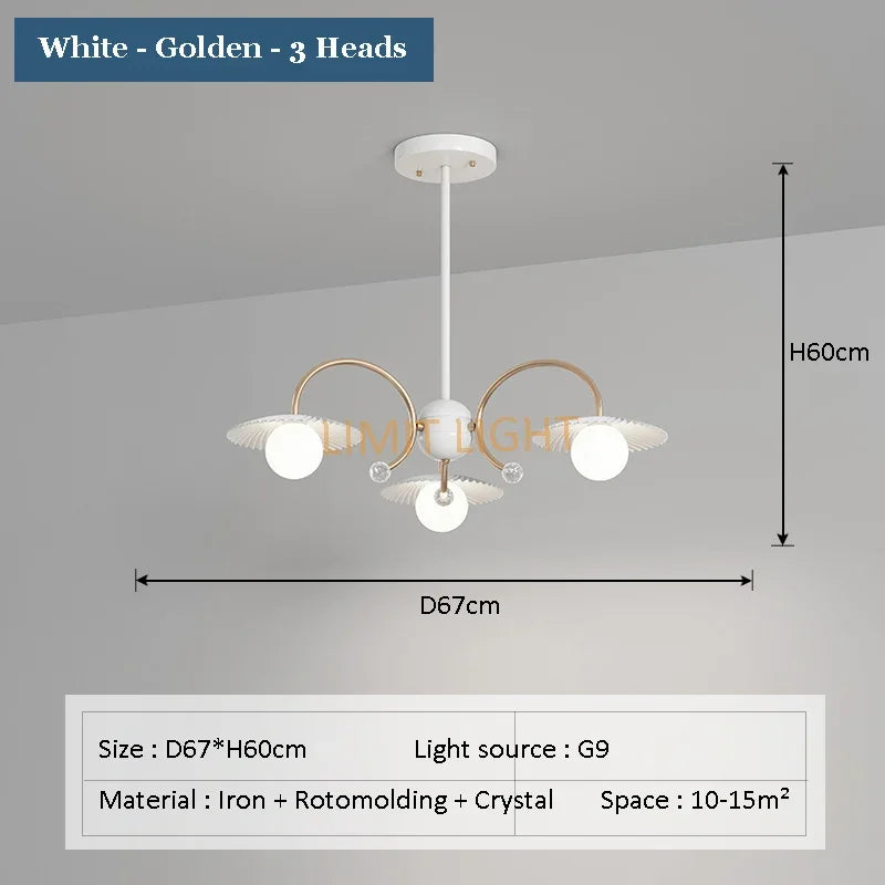Modern glass chandelier for creative and artistic interior decoration - vue 6 sur 12