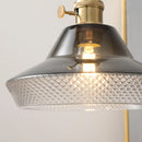 Walnut and copper glass pendant light for elegant interiors