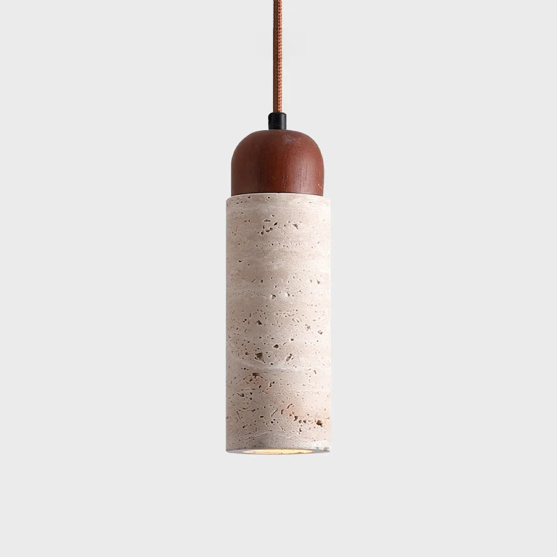 Vintage natural stone LED pendant chandelier for retro decor