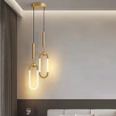 Modern ellipse height adjustable LED pendant light