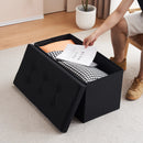 multifunctional foldable storage bench in non-slip faux leather