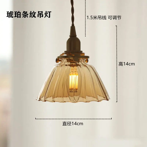 Retro glass and brass pendant light for creative interiors - vue 10 sur 10