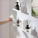 no-drill wall shelf for shower storage