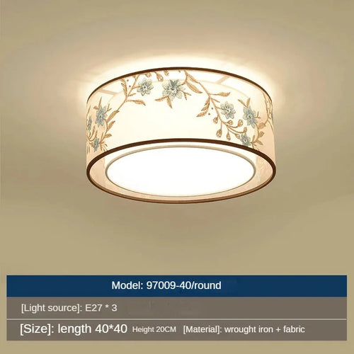 Modern Chinese style pendant light for a simple atmosphere - vue 15 sur 19